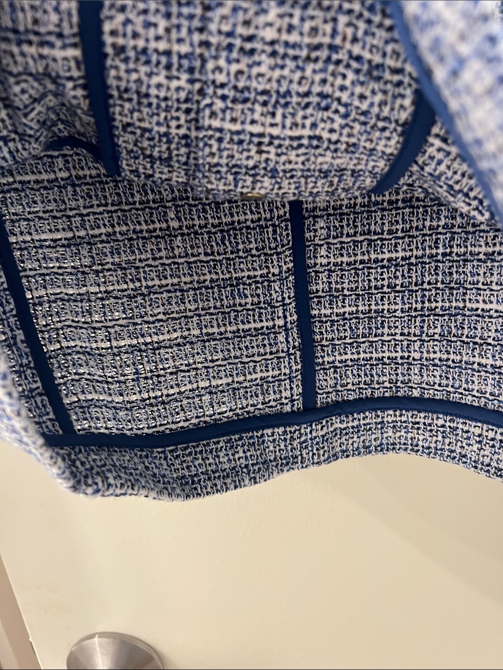 JM Collection Blue Tweed Gold-Button Jacket - Picture 8 of 8